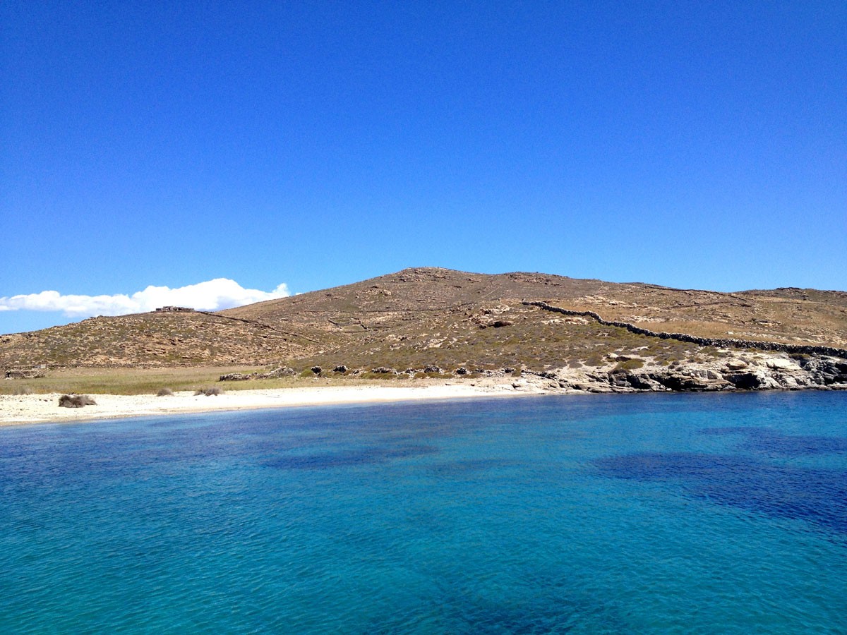 Pristine sandy beach of Rhenia