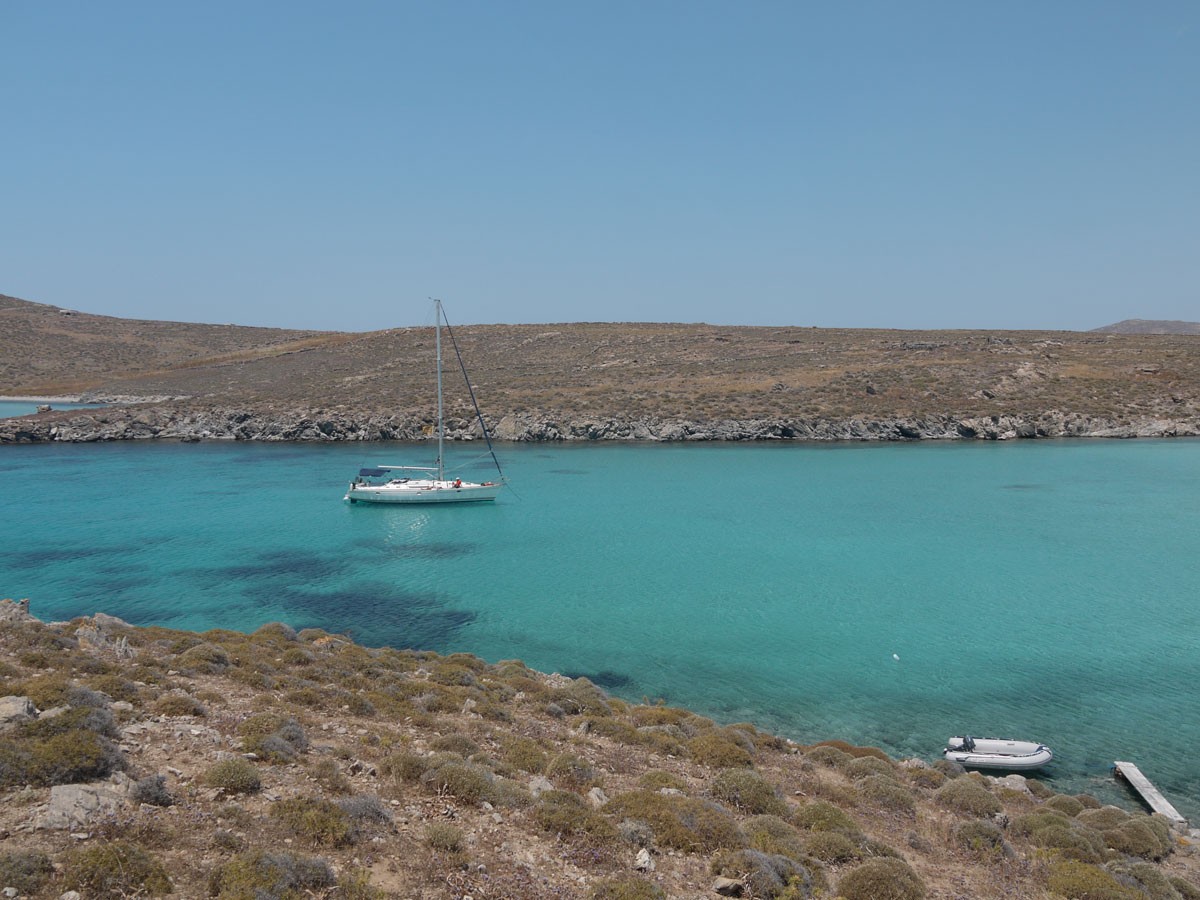 Pristine sandy beach of Rhenia